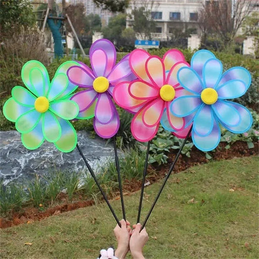 Vibrant Dual - Layered Wind Spinners for Outdoor Gardens - Colorful Decorative Windmills for Lawn and Patio - Lacatang Shop