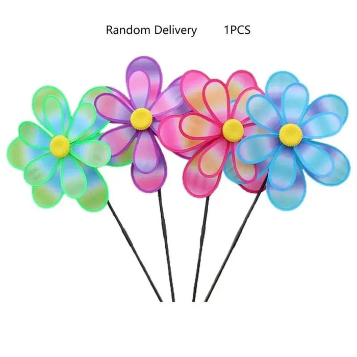 Vibrant Dual - Layered Wind Spinners for Outdoor Gardens - Colorful Decorative Windmills for Lawn and Patio - Lacatang Shop