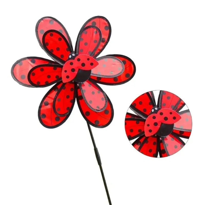 Vibrant Dual - Layered Wind Spinners for Outdoor Gardens - Colorful Decorative Windmills for Lawn and Patio - Lacatang Shop