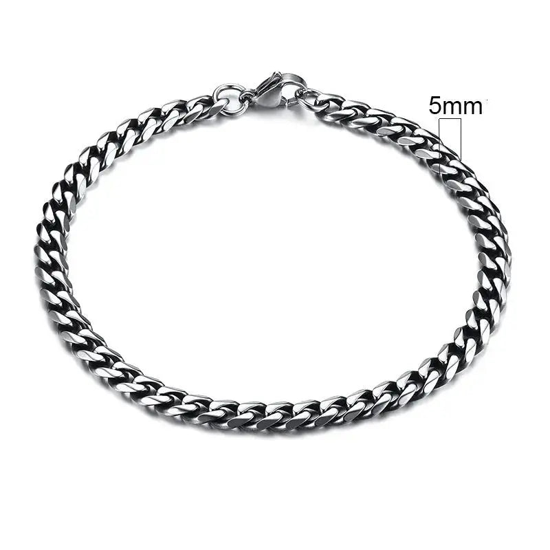 Vnox 3 - 11mm Chunky Miami Curb Chain Bracelet for Men, Stainless Steel Cuban Link Chain Wristband Classic Punk Heavy Male Jewelry - Lacatang Shop