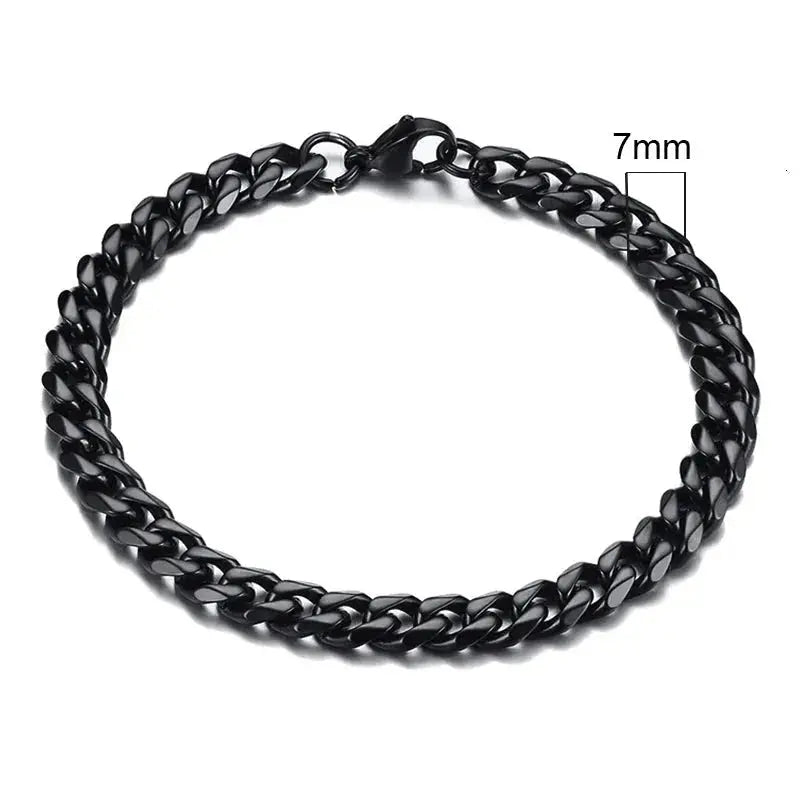 Vnox 3 - 11mm Chunky Miami Curb Chain Bracelet for Men, Stainless Steel Cuban Link Chain Wristband Classic Punk Heavy Male Jewelry - Lacatang Shop
