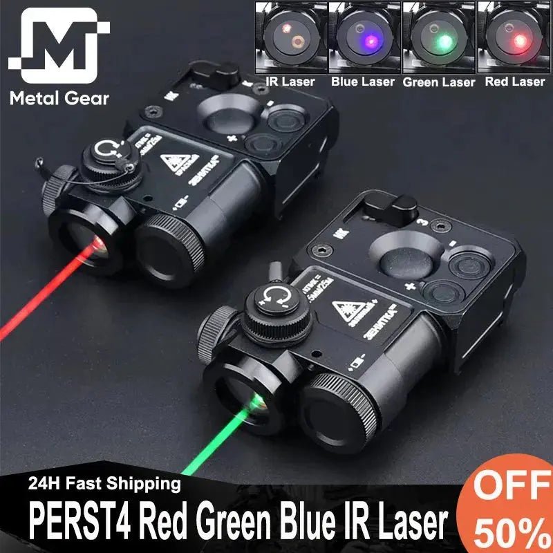 WADSN Metal PERST4 Red Green Blue Dot IR Laser Sight Aiming Indicator Pointer Tactical Airsoft Hunting Weapon Light Fit20MM Rail - Lacatang Shop