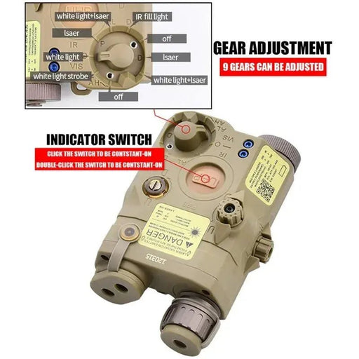 WADSN PEQ 15 PEQ - 15 Red Dot Green Blue Laser Pointer Sight AR15 Rifle Weapon Flashlight 20mm Picatinny Rail Airsoft Accessories - Lacatang Shop