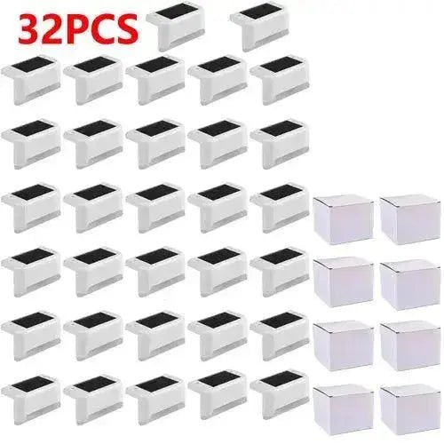 Warm White LED Solar Step Lamp Path Stair Outdoor Garden Lights - Lacatang Shop