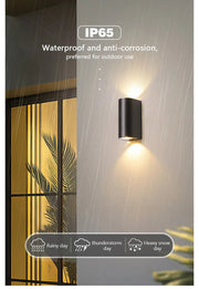 Waterproof LED Outdoor Wall Lamp IP65 Upper Lower Lighting Porch Garden Lamp Indoor Bedroom Bedside Home Decor Wall Light - Lacatang Shop