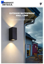 Waterproof LED Outdoor Wall Lamp IP65 Upper Lower Lighting Porch Garden Lamp Indoor Bedroom Bedside Home Decor Wall Light - Lacatang Shop