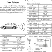 Weatherproof 4 Rear View Car Parking Sensor Reverse Backup Radar Kit with LED Display Monitor car parking system - Lacatang Shop