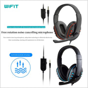 WIFIT Computer Gaming Earphones 3.5MM Wired PC Bass Stereo Gaming Earphones Phone Laptop Earphones with Microphone - Lacatang Shop