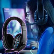 Wired Earphone HiFi Headphones 3.5mm Wired Gamer Headset Deep Bass Over - Ear Headphone with Mic for XBOX ONE/SWITCH - Lacatang Shop