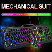 Wired Gaming Keyboard And Mouse RGB Backlit Keyboard Rubber PC Keycaps Keyboard Mouse Gamer Gaming Mouse - Lacatang Shop