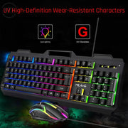 Wired Gaming Keyboard And Mouse RGB Backlit Keyboard Rubber PC Keycaps Keyboard Mouse Gamer Gaming Mouse - Lacatang Shop