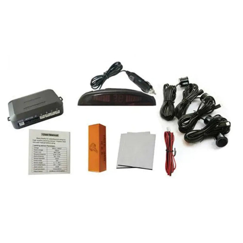 Wireless Car Auto Parktronic Parking Sensor with 4 Reverse Backup Radar Monitor Detector System Display - Lacatang Shop