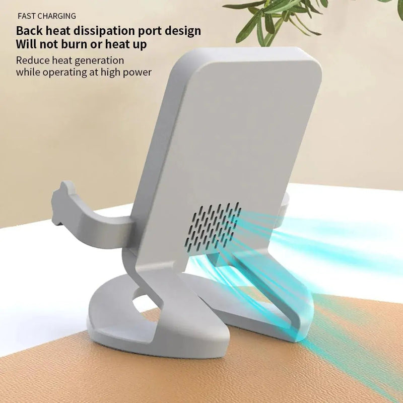 Wireless Charger 15W Suitable for iPhone Wireless Fast Charging Horizontal Vertical Dual - Purpose Phone Holder Desktop base - Lacatang Shop