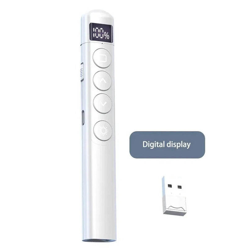 Wireless Presenter Red Laser Page Turning Pen 2.4G Volume Remote Control PPT Presentation USB PowerPoint Pointer Mouse - Lacatang Shop