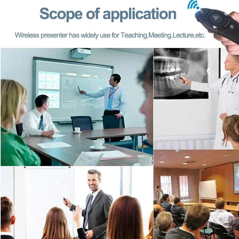 Wireless Red Laser Presenter Pen, Power Pointers, Remote Control, USB, RF, PPT Page Turn, Presentation Powerpoint, 2.4G - Lacatang Shop