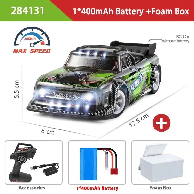 WLtoys 1:28 284131 284161 2.4G High - Speed 4WD Mini RC Racing Car - 30KM/H Remote Control Drift Toy for Kids and Gifts - Lacatang Shop