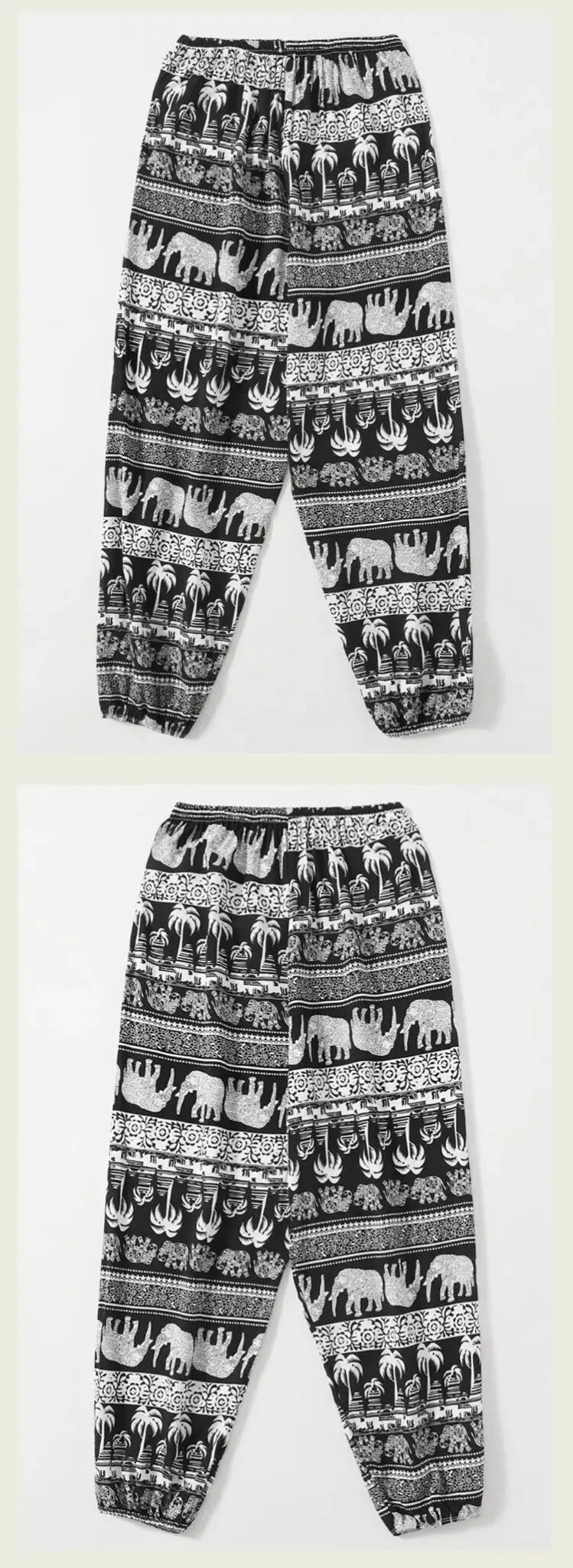 Women Casual Loose Cozy Pants Elastic Pants Feet Harem Pants Sweatpants Pants Summer Beach Pants Elastic Waistband - Lacatang Shop