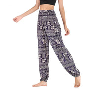 Women Red Elephant Design Loose Fit Harem Pants Hippie Workout Party Beach Pants Casual Trousers Dropshipping - Lacatang Shop