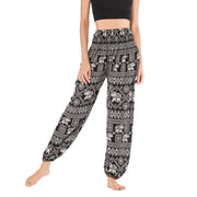 Women Red Elephant Design Loose Fit Harem Pants Hippie Workout Party Beach Pants Casual Trousers Dropshipping - Lacatang Shop