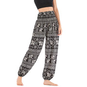 Women Red Elephant Design Loose Fit Harem Pants Hippie Workout Party Beach Pants Casual Trousers Dropshipping - Lacatang Shop