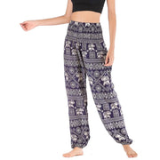Women Red Elephant Design Loose Fit Harem Pants Hippie Workout Party Beach Pants Casual Trousers Dropshipping - Lacatang Shop