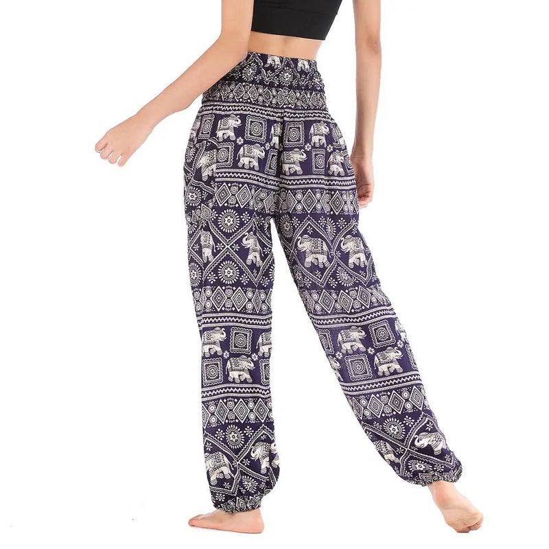 Women Red Elephant Design Loose Fit Harem Pants Hippie Workout Party Beach Pants Casual Trousers Dropshipping - Lacatang Shop