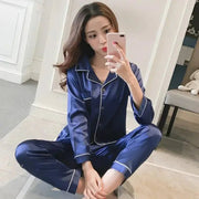 Women Silk Satin Pajamas - Lacatang Shop
