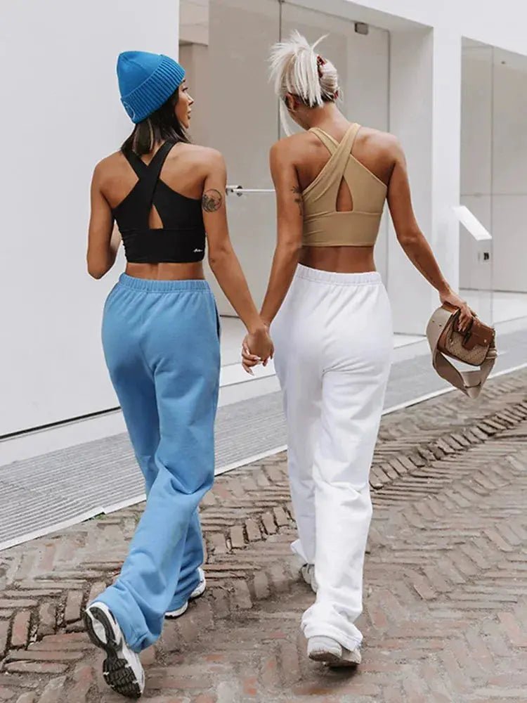 Women's Beauty Back Cross Sling Bubble Wrap Sports Bra Underwear Tube Top Women's Sexy Workout Clothes Running Yoga Suit - Lacatang Shop