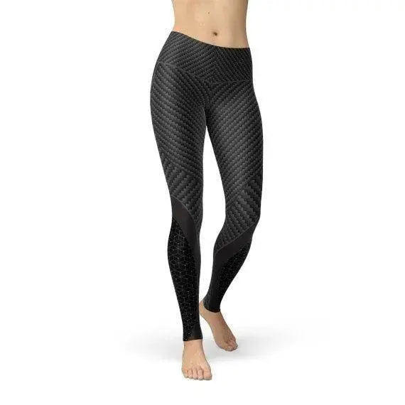 Womens Carbon Fiber Sports Leggings - Ultimate Comfort and Performance