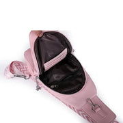 Women's Chest Bags Pure ColorPU leather Female Crossbody Bags Fashion Sports Shoulder Bag Casual Female Sling Waist Chest Pack - Lacatang Shop