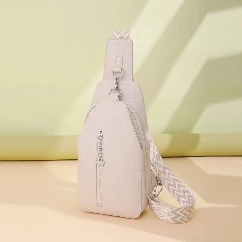 Women's Chest Bags Pure ColorPU leather Female Crossbody Bags Fashion Sports Shoulder Bag Casual Female Sling Waist Chest Pack - Lacatang Shop