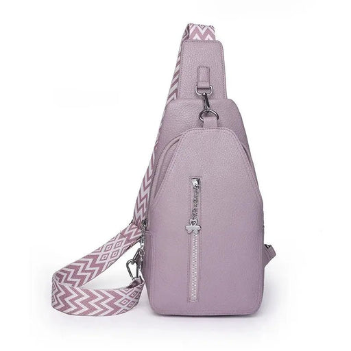 Women's Chest Bags Pure ColorPU leather Female Crossbody Bags Fashion Sports Shoulder Bag Casual Female Sling Waist Chest Pack - Lacatang Shop