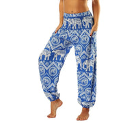 Women's Clothing Harem Pants, Bohemian Yoga Pants,Flowy Trouser Yoga Boho Hippie Clothes Pilates Pants with Pocket - Lacatang Shop