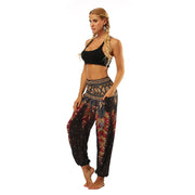 Women's Clothing Harem Pants, Bohemian Yoga Pants,Flowy Trouser Yoga Boho Hippie Clothes Pilates Pants with Pocket - Lacatang Shop