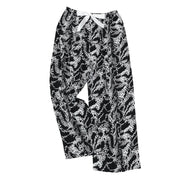 Women'S Elephant Print Wide Leg Ankle - Length Pants Spring And Summer Beach Drawstringloose Fit Females Trousers Indie Folk Pants - Lacatang Shop