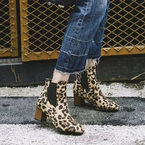 Women's Snow Boots Leopard - Printed - Lacatang Shop