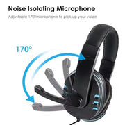 Xiaomi 3.5mm Wired Gaming Headphones Game Headset Noise Cancelling Earphone with Microphone Volume Control for Play Station PC - Lacatang Shop